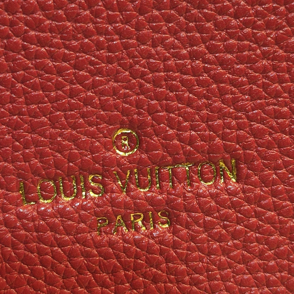 Louis Vuitton Red and Monogram Leather Purse - Picture 2 of 16